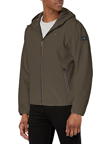 Tommy Hilfiger Performance Softshelljacke für Herren mit Kapuze, Oliv/Blatt für mich (Leaf It to Me), 5XL Große Größen von Tommy Hilfiger