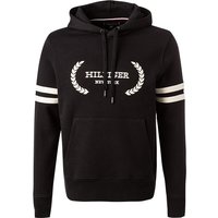 Tommy Hilfiger Herren Hoodie schwarz Baumwolle Logo und Motiv von Tommy Hilfiger