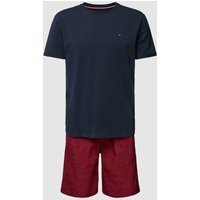 Tommy Hilfiger Pyjama mit Label-Stitching in Marine, Größe S von Tommy Hilfiger