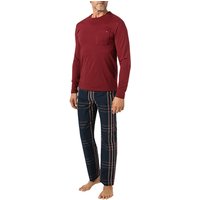 Tommy Hilfiger Herren Pyjama blau Jersey-Baumwolle Kariert von Tommy Hilfiger