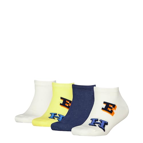 Tommy Hilfiger Kinder Sneaker Socken, Gelb, 27/30 (4er Pack) von Tommy Hilfiger