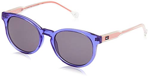 Tommy Hilfiger Unisex-Kinder TH 1426/S DO Y58 48 Sonnenbrille, Blau (Blu Crystal/Grey) von Tommy Hilfiger