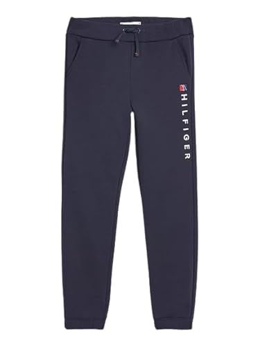 Tommy Hilfiger Unisex Kinder U Tommy Logo Sweatpants KS0KS00251 Jogginghosen, Blau (Desert Sky), 12 Jahre von Tommy Hilfiger