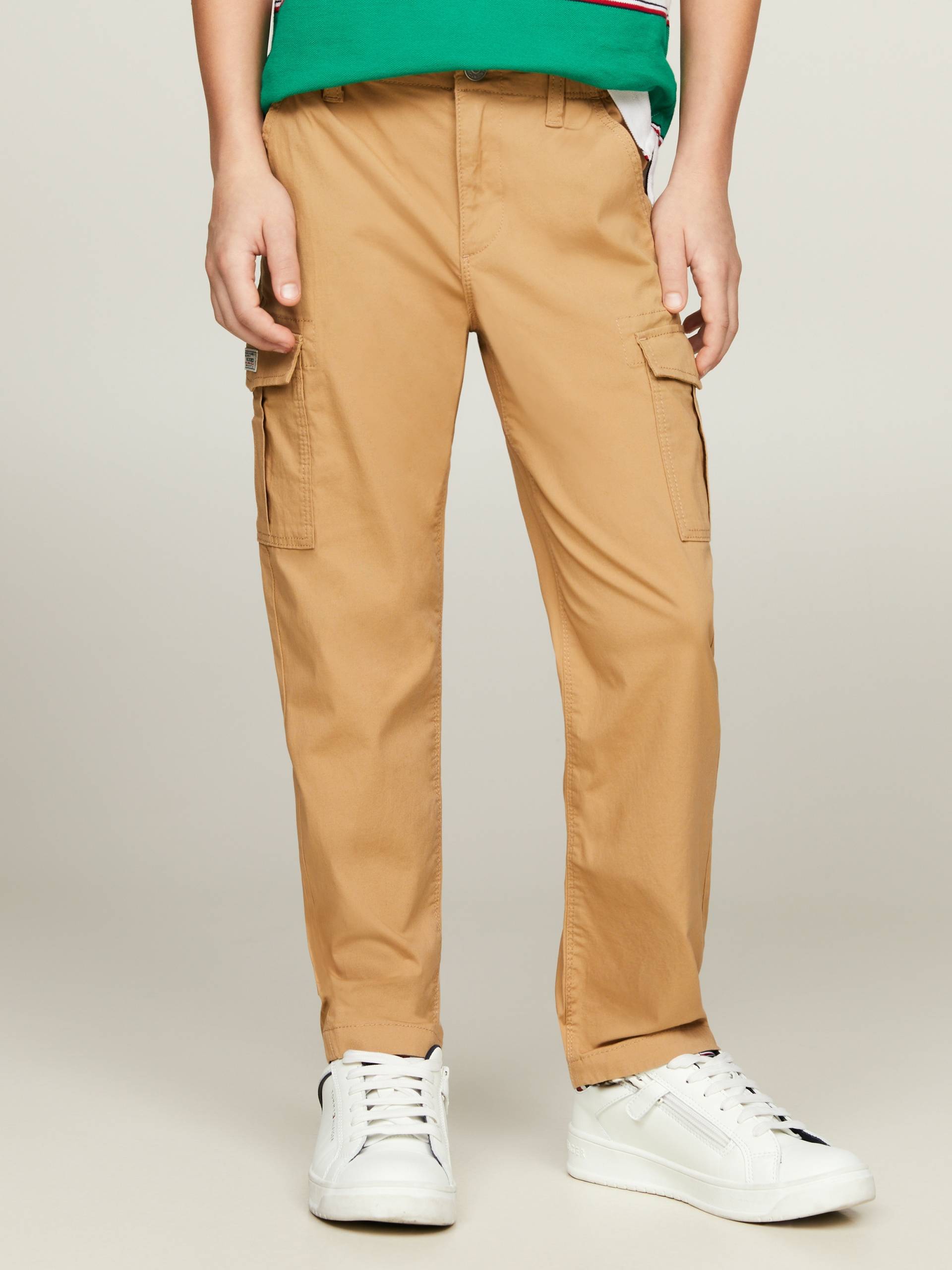 Tommy Hilfiger Webhose "CARGO WOVEN PANTS", Kinder bis 16 Jahre, Cargotaschen, elastischer Taillenbund von Tommy Hilfiger