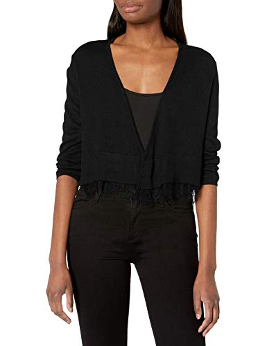 Tommy Hilfiger Women's Shrug with Lace Hem, Black, L von Tommy Hilfiger