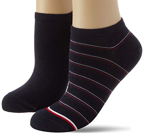 Tommy Hilfiger Womens Preppy Women's Sneaker-Trainer (2 Pack) Socks, Navy, 35/38 von Tommy Hilfiger