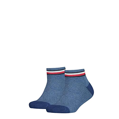 Tommy Hilfiger Iconic Kids' Sports Quarter (2 pack) Socks, jeans, 27/30 (2er Pack) von Tommy Hilfiger