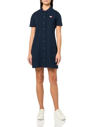 Tommy Jeans Damen Casual Mini Polo Shirt Dress with Logo Detail Kleid, Dark Night Navy, Klein Tommy Jeans Damen Casual Mini Polo Shirt Dress with Logo Detail Kleid, Dark Night Navy, Klein von Tommy Jeans