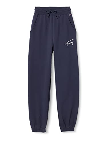 Tommy Jeans Damen Tjw Tommy Signature Sweatpants Trainingshose, Twilight Navy, M von Tommy Jeans