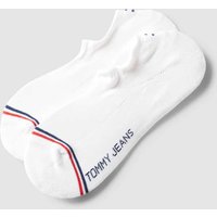 Tommy Jeans Füßlinge mit Label-Print Modell 'Iconic' im 2er-Pack in Weiss, Größe 35/38 von Tommy Jeans