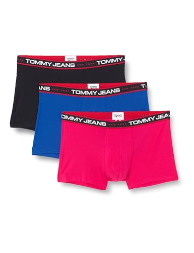 Tommy Jeans Herren Boxershorts Trunks Unterwäsche, Mehrfarbig (Black/Mod Blu/Dark Ash), M von Tommy Jeans