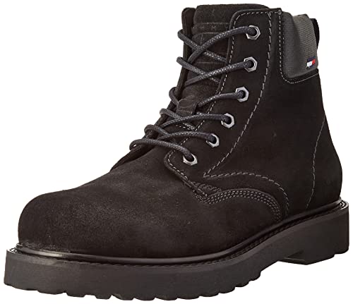 Tommy Jeans Herren BRAN Short LACE UP Nylon Collar EM0EM01059 Niedrige Stiefel, Schwarz (Black), 42 EU von Tommy Jeans