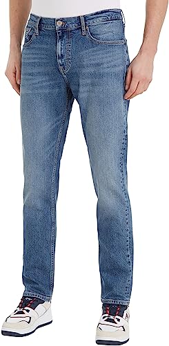 Tommy Jeans Herren Jeans Ryan Regular Straight Stretch, Blau (Denim Medium), 34W / 34L von Tommy Jeans