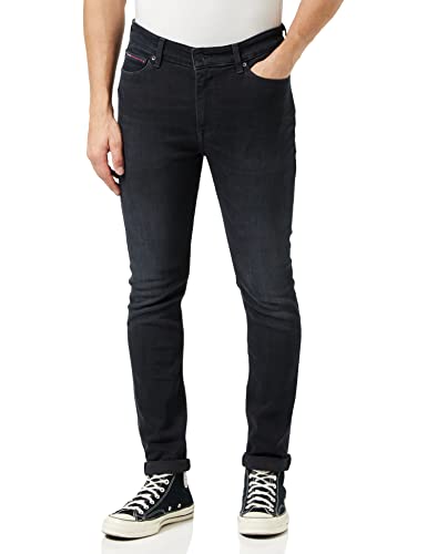 Tommy Jeans Herren Jeans Simon Skinny Stretch, Schwarz (Dynamic Jacob Black), 27W / 34L von Tommy Jeans