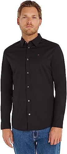 Tommy Jeans Herren Hemd TJM Original Langarm, Schwarz (Tommy Black), M von Tommy Jeans