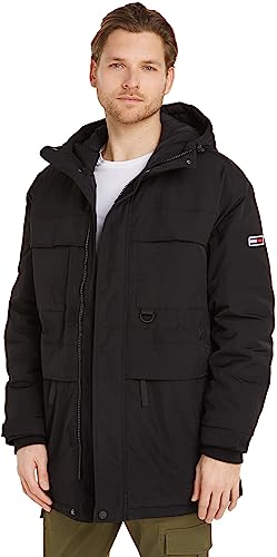 Tommy Jeans Herren Parka Tech Winter, Schwarz (Black), XS von Tommy Jeans