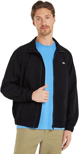 Tommy Jeans Herren TJM Essential Jacket EXT DM0DM17982 Gewebte Jacken, Schwarz (Black), S von Tommy Hilfiger