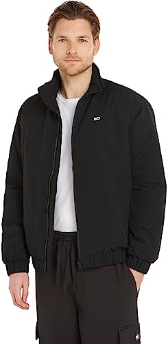 Tommy Jeans Herren Jacke Essential Padded Übergangsjacke, Schwarz (Black), S von Tommy Hilfiger