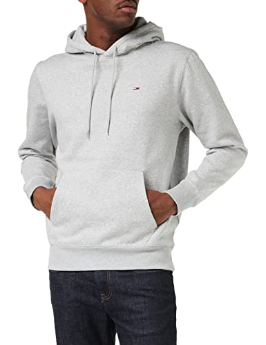 Tommy Jeans Herren Hoodie TJM Regular mit Kapuze, Grau (Light Grey Heather), 3XL von Tommy Jeans