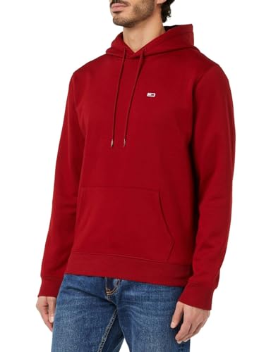 Tommy Jeans Herren Hoodie Tjm Regular Fleece Hoodie mit Kapuze, Rot (Magma Red), M von Tommy Jeans