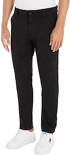 Tommy Jeans Herren Chinos TJM Scanton Chino Pant Slim Fit, Schwarz (Black), 30W / 36L von Tommy Jeans