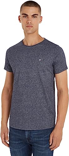 Tommy Jeans Herren T-Shirt Kurzarm TJM Slim Slim Fit, Blau (Twilight Navy), L von Tommy Hilfiger