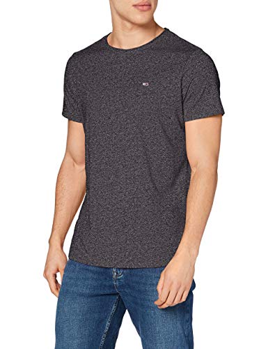 Tommy Jeans Herren T-Shirt Kurzarm TJM Slim Slim Fit, Schwarz (Black), XXS von Tommy Hilfiger