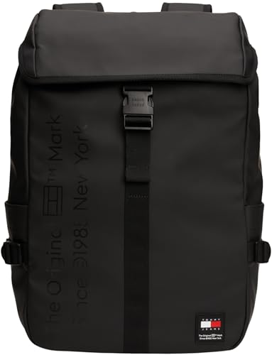 Tommy Jeans Men TJM DAILY + FLAP BACKPACK, Black, One Size von Tommy Jeans