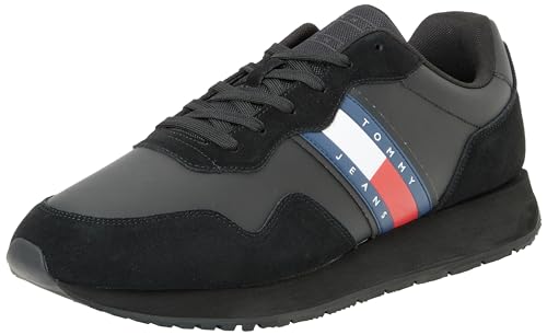 Tommy Jeans Herren Runner Sneaker Modern Sportschuhe, Schwarz (Black), 46 von Tommy Jeans