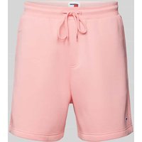 Tommy Jeans Regular Fit Sweatshorts mit Logo-Patch Modell 'BEACH' in Rose, Größe L von Tommy Jeans