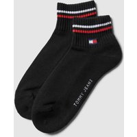 Tommy Jeans Sneakersocken mit Label-Print Modell 'Iconic' im 2er-Pack in Black, Größe 39/42 von Tommy Jeans