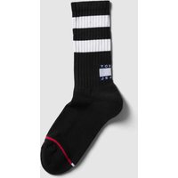 Tommy Jeans Socken mit Kontraststreifen in Black, Größe 43/46 von Tommy Jeans