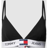 TOMMY HILFIGER Triangel-BH mit Logo-Saum Modell 'HERITAGE' in Black, Größe XS von Tommy Hilfiger