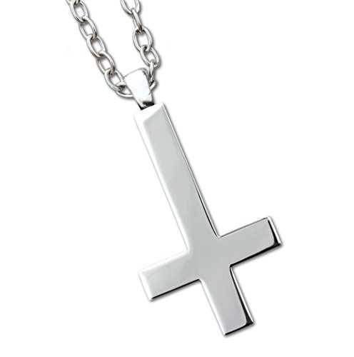 Toms-Silver Anhänger Umgedrehtes Kreuz Länge 6,5cm mit Kette aus Edelstahl Gothic von Toms-Silver