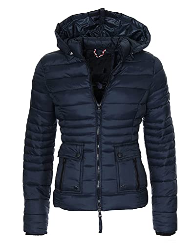 Tomwell Damen Winter Jacke Stepp Parka Mantel Winterjacke Warm Jacken Mäntel für Damen Dunkelblau S von Tomwell