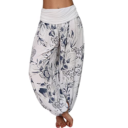 Tomwell Haremshose Damen Lang Lose Bedrucken Pumphose Leichte Sommer Lässige Blumenmuster Aladin Pants Yogahose Strandhose mit Elastischen Bund A Weiß S Tomwell Haremshose Damen Lang Lose Bedrucken Pumphose Leichte Sommer Lässige Blumenmuster Aladin Pants Yogahose Strandhose mit Elastischen Bund A Weiß S von Tomwell