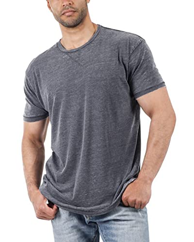 T Shirt Herren für Sports Basic Mit Rundhals Einfarbig Slim fit Kurzarm Casual Top für Männer,Gym Shirt für Herren von Tongmingyun