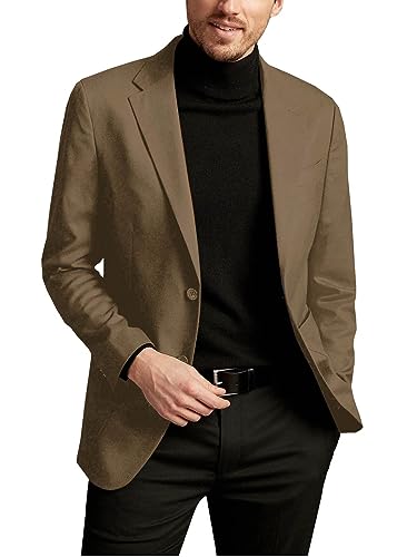 Tongmingyun Anzug Herren Sakko Sportlich Modern Slim Fit Anzüge für Herren Freizeit Jackett Business Anzugjacke Männer 2 Knopf Leisure Blazer Braun XL von Tongmingyun