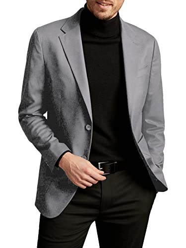 Tongmingyun Anzug Herren Sakko Sportlich Modern Slim Fit Anzüge für Herren Freizeit Jackett Business Anzugjacke Männer 2 Knopf Leisure Blazer Grau XXL von Tongmingyun