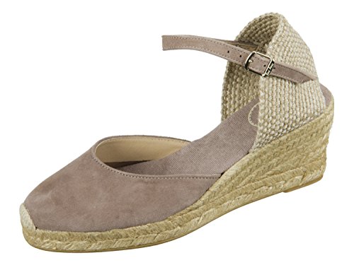 Toni Pons Wildleder-Espadrille für Damen - Lloret-5 - Taupe, 38 EU von Toni Pons