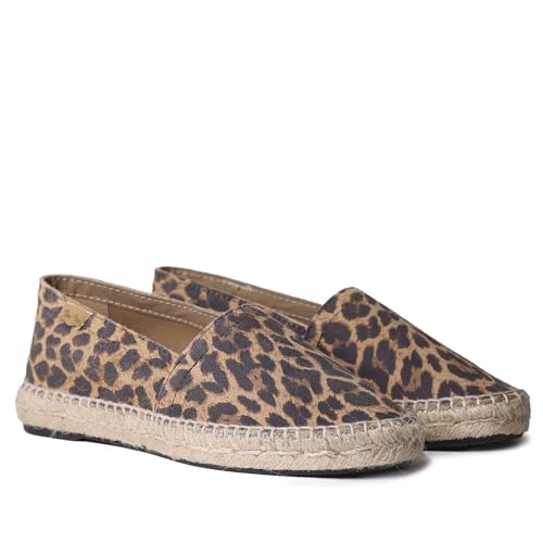 TONI PONS RUANDA Flache Espadrille für Damen, mit Tierdruck, braun, 40 EU von Toni Pons