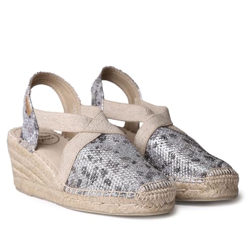 TONI PONS Triton Veganer Espadrilles mit Keilabsatz für Damen aus Baumwollstoff., Dunkel, 35 EU TONI PONS Triton Veganer Espadrilles mit Keilabsatz für Damen aus Baumwollstoff., Dunkel, 35 EU von Toni Pons