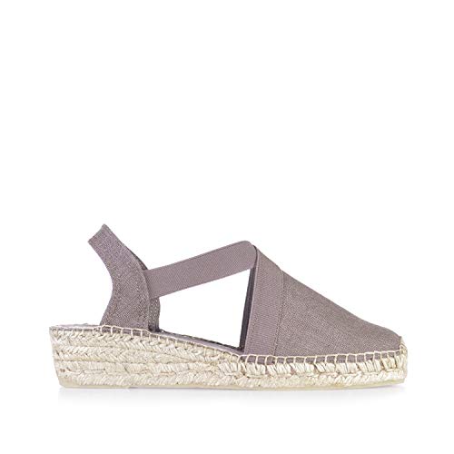 Toni Pons Damen-Espadrille aus Baumwoll-Canvas - Verona - Taupe, 42 EU von Toni Pons