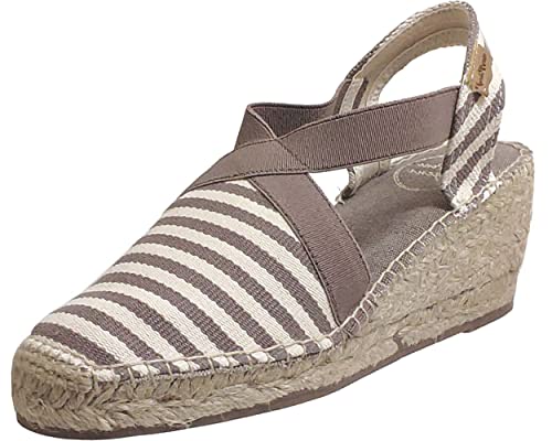 Toni Pons Damen-Espadrille aus Baumwollstoff - Terra - Taupe, 39 EU von Toni Pons