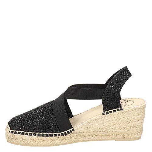 Toni Pons Damen-Espadrille aus Baumwollstoff - Triton - Schwarz, 36 EU von Toni Pons