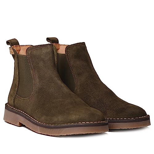 Toni Pons Damen-Stiefelette aus geteiltem Wildleder – ISA-SY – Khaki, 37 EU von Toni Pons