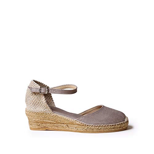 Toni Pons Damen-Espadrille aus Baumwollstoff - Romina - Taupe, 41 EU von Toni Pons