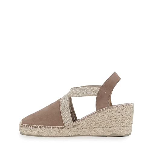 Toni Pons Wildleder-Espadrille für Damen - Tona - Taupe, 37 EU von Toni Pons