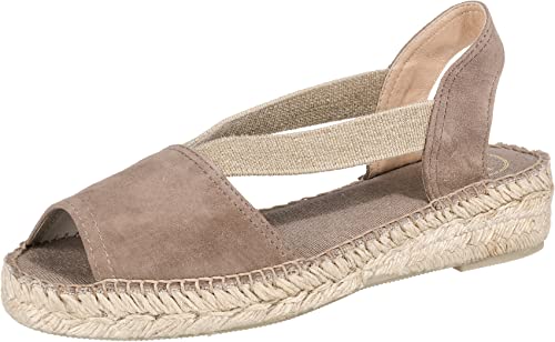 Wildleder-Espadrille für Damen - Ella - Taupe, 39 EU von Toni Pons