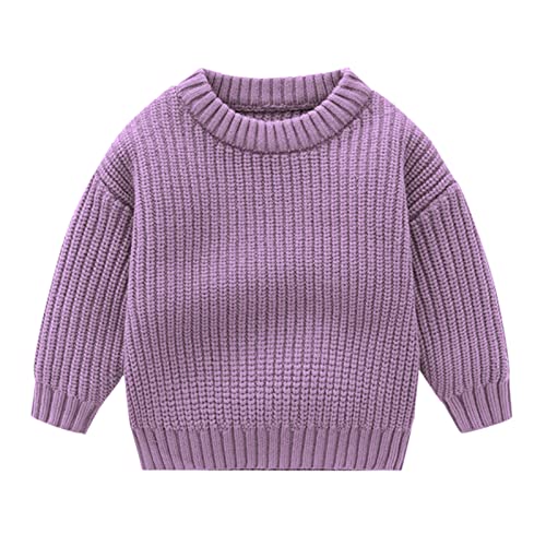 Baby Jungen Strick Strampler Kleinkind Kinder Kinder Feste Strickpullover Winterkleidung für Baby Tops Kleidung Coole Pullover Damen (A, 2-3 Years) von Tonsee Accessoire